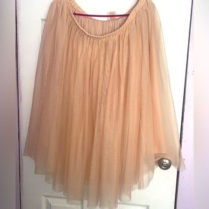 Size XXL powder pink tulle skirt